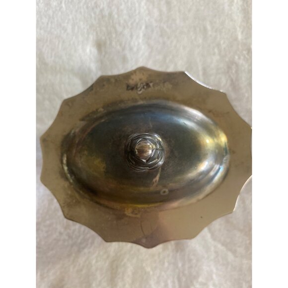 1991 Godinger Silver Plated Red Velvet lined Jewelry /Trinket box & lid VTG Jar - Picture 3 of 8